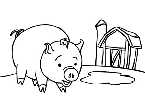 Printable Adult Coloring Page Pig Coloring Pages