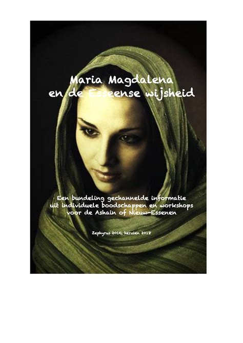 Maria Magdalena En De Esseense Wijsheid Raam Werk