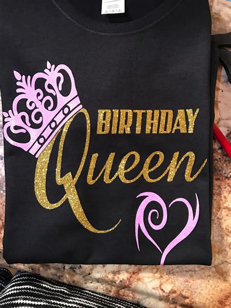 Birthday Queen T Shirt Bling Shirt Gold And Pink Birthday Etsy