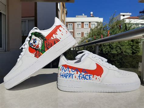 Nike Air Force 1 Joker And Drip Hand Painted Shoes Custom Etsy