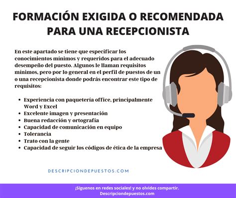 Descripci N De Puestos De Un Recepcionista Ejemplo Y M S