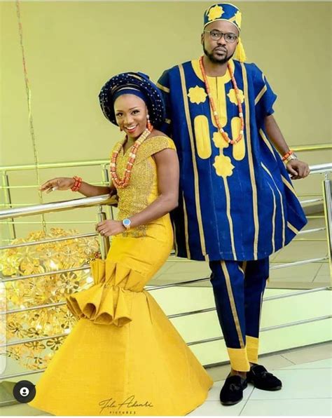 African Traditional Wedding Aso Oke Complete Set For Couple Etsy Canada