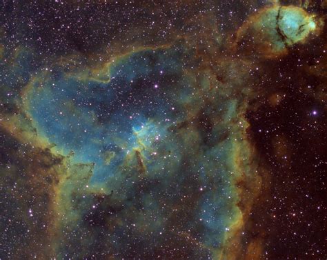 Ic1805 Heart Nebula Hubble Palette Narrowband