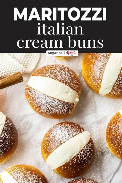 Maritozzi Are Little Round Soft And Fluffy Brioche Style Buns Filled With Vanilla Whipped