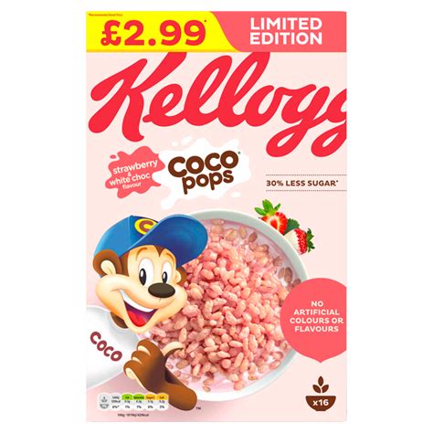 Kelloggs Limited Edition Coco Pops Strawberry And White Choc Flavour 480g