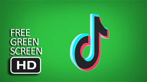 Free Green Screen Spinning Tiktok Logo 3d Youtube