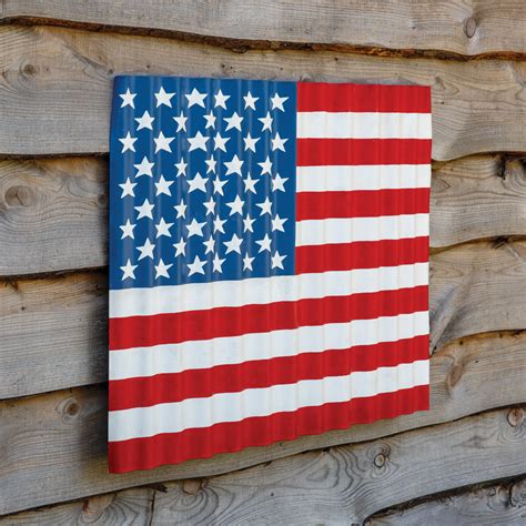 Corrugated Metal Usa Flag The Weed Patch