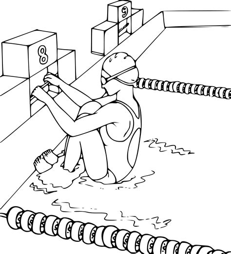 Nice Swimmer Coloring Page Download Print Or Color Online For Free