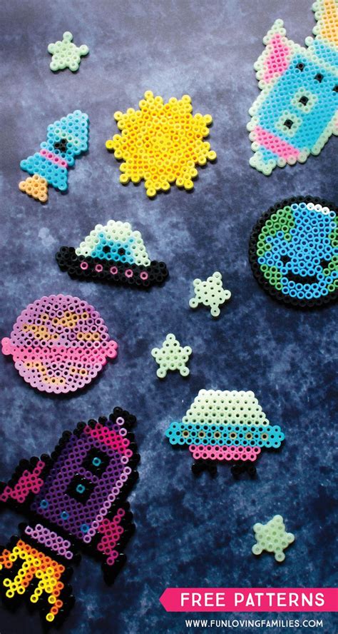 Space Themed Perler Bead Patterns With Printable Templates Fun