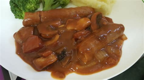 Sausages In Gravy With A Twist