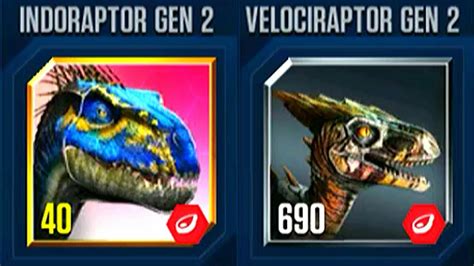 Velociraptor Gen 2 Unlocked X3 Maxed Jurassic World The Game Youtube