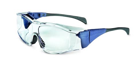 Uvex S3150d Ambient Otg Safety Eyewear Large Blue Frame Clear Dura Streme Hardcoatanti Fog