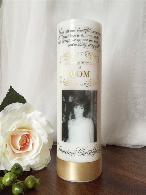 Personalized Memorial Candle In Loving Memory Mom Dad