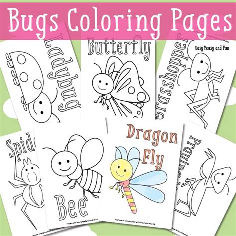 Print and color halloween pdf coloring books from primarygames. Little Bugs Coloring Pages for Kids - Easy Peasy and Fun