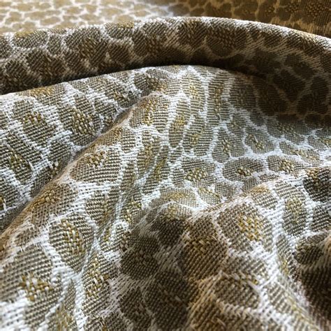 Safari Glam Leopard Woven Textured Upholstery Fabric 54 Etsy