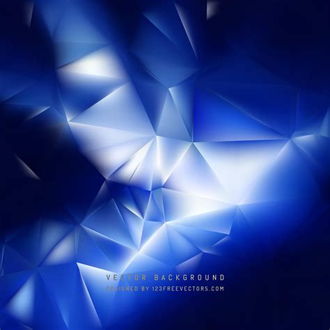 Abstract Navy Blue Geometric Polygon Background