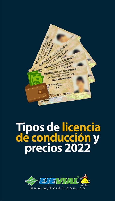 Tipos De Licencia De Conducción Y Precios 2022 Ejevial