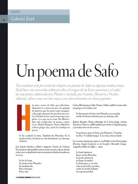 Un Poema De Sáfo Poetry Narration