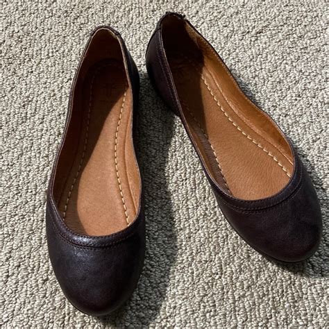Frye Shoes Frye Carson Ballet Flats Brown Leather Slip On Shoe