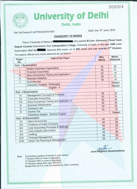 In pursuance to the court's earlier directions, the university prepared a sample digital degree with the assistance of officials from digilocker, an. DelhiUniversityTranscripts - Getting transcripts made fast ...