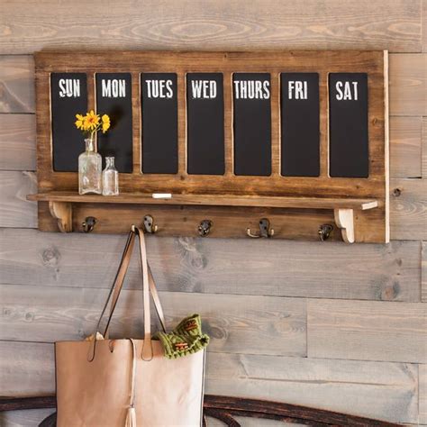 Browse a wide selection of farmhouse bulletin board and memo board designs, including kitchen chalkboard, magnetic board, notice board, dry erase and corkboard ideas. The Chalkboard Wall Hook Rack Organizer is wooden with ...