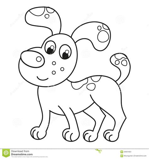 Cartoon Smiling Spotty Puppy Naughty Dog Stock Vector Illustration Of Doggy Graphic 58931853