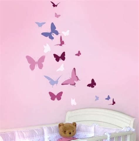 Butterfly Dance Wall Stencil Easy Wall Stencil For Nursery