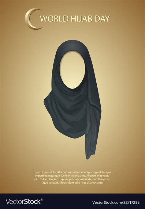 World Hijab Day Poster Royalty Free Vector Image