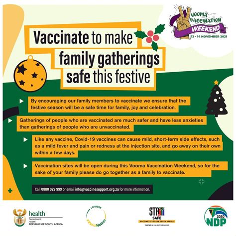 Voomaweekend Vaccination Social Media Infographics Sa Corona Virus