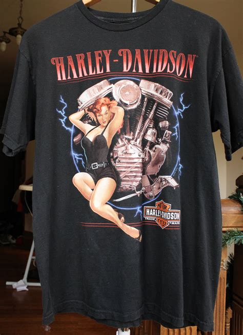 Harley Davidson Vintage Harley Davidson Pinup Girl Tshirt
