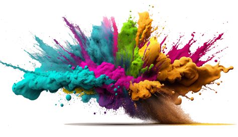 Holi Powder Splash Colorful Colorful Powder Explosion Effect On