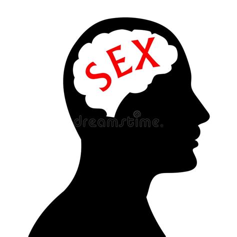 Thinking Sex Sex On Brain Illustration Stock Illustration Illustration Of Silhouette Head