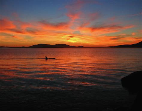Sunset Over The San Juan Islands Photograph By Curt Remington Fine