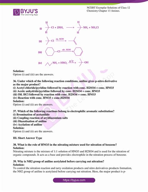 Cbse Ncert Solution For Class Chemistry Amines