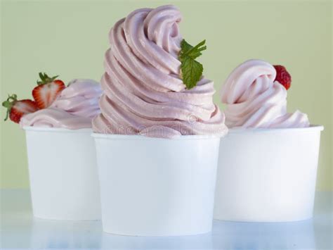 Frozen Soft Serve Yogurt Stock Image Image Of Dairy 24437445