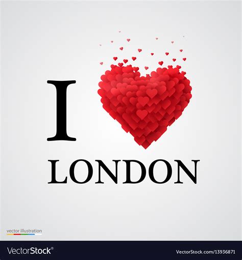 I Love London Heart Sign Royalty Free Vector Image