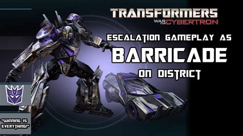 Transformers War For Cybertron Barricade On District Escalation