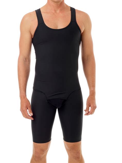 Mens Compression Bodysuit With Rear Zipper Discover At Underworks