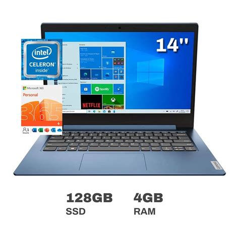 Laptop Ideapad 1i 14 Fhd Intel Celeron 4gb Ram 128gb Ssd Oechslepe