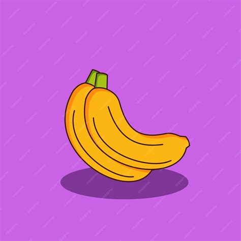 Premium Vector Banana Fruit Cartoon Vector Illustration