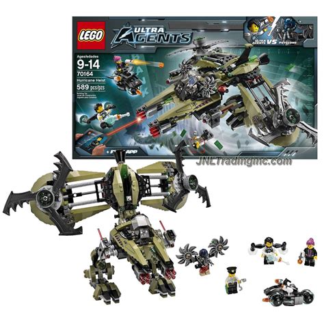 Year 2014 Lego Ultra Agents 70164 Hurricane Heist With Aircraft Psy