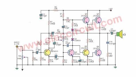 2N3055 Amplifier Circuit with PCB | 60W - ElecCircuit.com