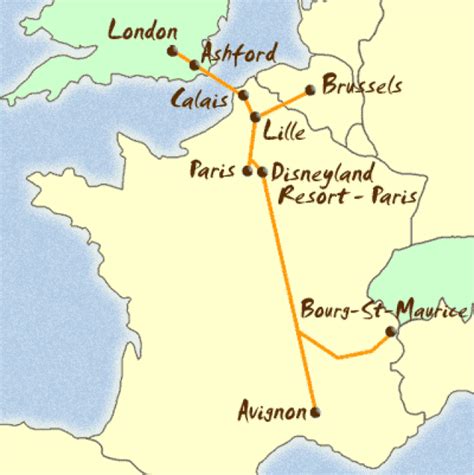 Eurostar Train Map London To Paris Train Maps