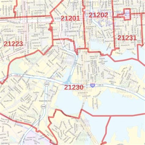 Baltimore Zip Codes Map Maps Database Source Images And Photos Finder
