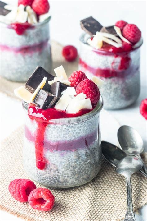 Chia Seed Pudding With Raspberry Jam Pies And Tacos