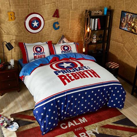 5 star girls' room décor. Captain America Project Rebirth Teen Bedroom Bedding Set ...