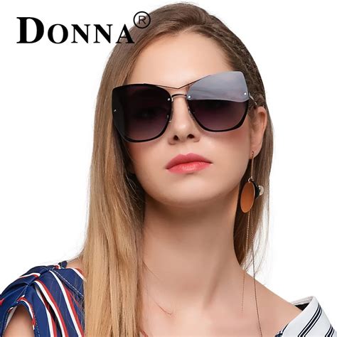 donna fashion women big frame sunglasses shield classic brand designer rivet shades oversize