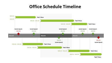 Office Schedule Timelinetablesdiagram