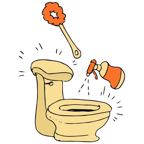 Clean Toilet Cartoon