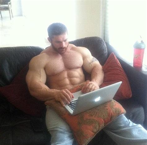 Buff Guy Typing On A Laptop Blank Template Imgflip